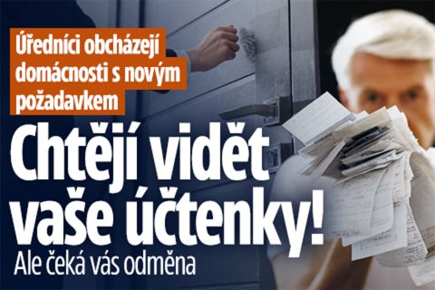 Úředníci chtějí vidět vaše účtenky!