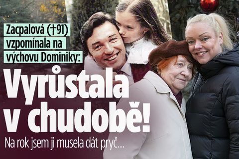Zacpalová vzpomínala na výchovu Dominiky Gottové: Na rok jsem ji musela dát pryč