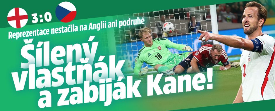 Anglie - Česko 3:0. Odveta ve Wembley absolutně nevyšla