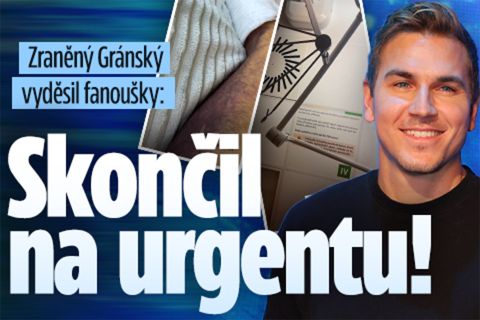 Zraněný Gránský vyděsil fanoušky: Skončil na urgentu