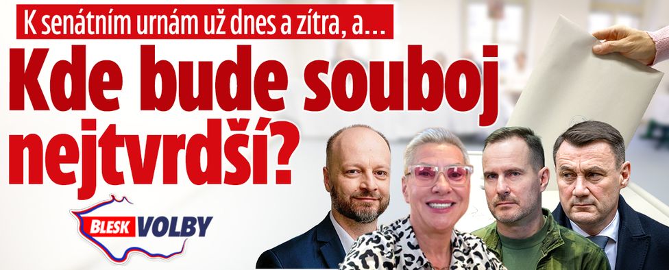 K senátním urnám už dnes a zítra... Kde bude souboj nejtvrdší?