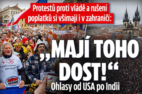 „Mají toho dost!“ Protestů proti vládě si všímají ve světě