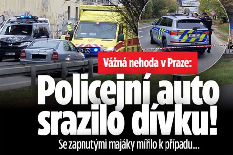 Policejní auto srazilo dívku! Jelo se zapnutými majáky