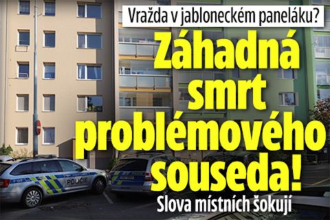 V Jablonci záhadně zemřel problémový soused: Šlo o vraždu?