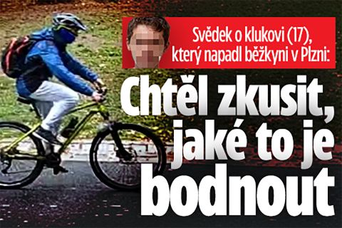 Mladík bodl běžkyni v Plzni: Chtěl vědět, jaké to je?!