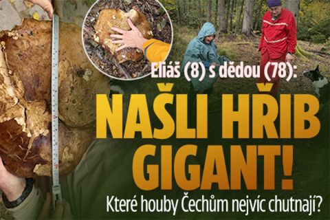 Eliáš (8) s dědou (78) našli hřib gigant!