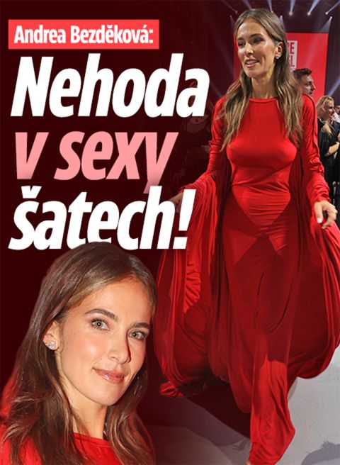 Krásná Andrea Bezděková: Nehoda v sexy šatech!