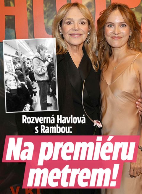 Rozverná Havlová s Rambou: Na premiéru jely metrem