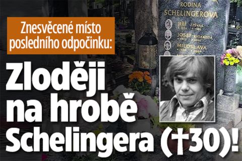 Znesvěcené místo posledního odpočinku Jiřího Schelingera: Na jeho hrobě řádili zloději!