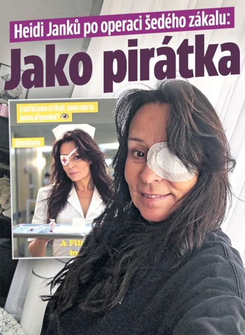 Heidi Janků po operaci šedého zákalu: Je z ní pirátka!