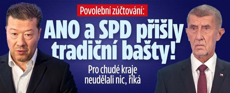 ANO a SPD přišly o tradiční bašty. Analýza říká proč