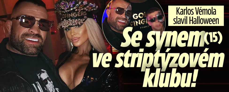 Vémola slavil Halloween: Se synem (15) ve striptýzovém klubu