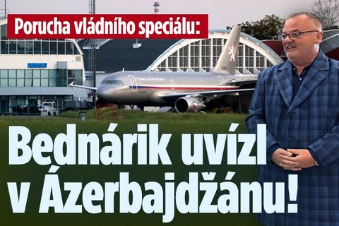Český vládní speciál má poruchu! Bednárik je v Ázerbájdžánu