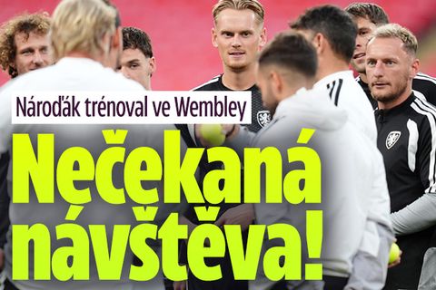 Češi trénovali ve Wembley: Nečekaná návštěva