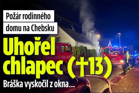Chlapec uhořel při požáru na Chebsku: Bratr vyskočil z okna