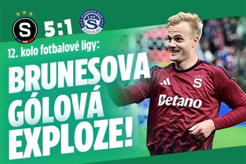 Sparta - Slovácko 5:1. Brunesova gólová exploze