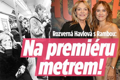 Rozverná Havlová s Rambou: Na premiéru jely metrem
