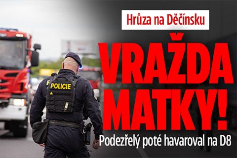 Vražda matky na Děčínsku! Podezřelý havaroval na D8