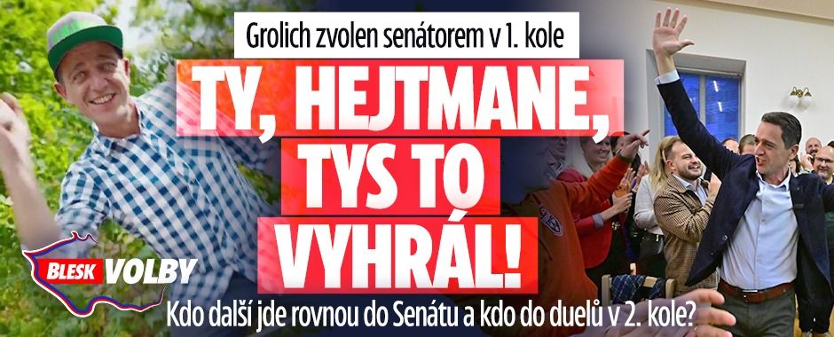 Grolich slaví vítězství v 1. kole! V bitvě o Senát zvolen i Grulich