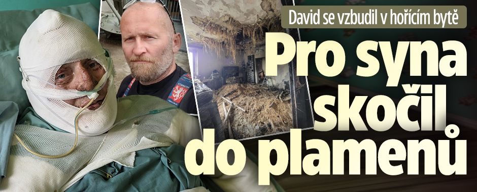 David se vzbudil v hořícím bytě: Pro syna skočil do plamenů