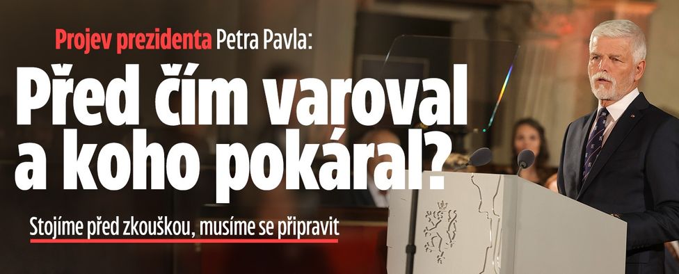 Pavlův projev: Varování pro Babišovu vládu i zastání se ČT. Koho pokáral