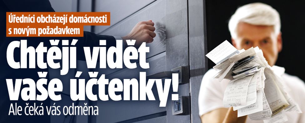 Úředníci chtějí vidět vaše účtenky!