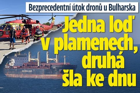 Bezprecedentní útok u Bulharska: Loď šla ke dnu, druhá hoří