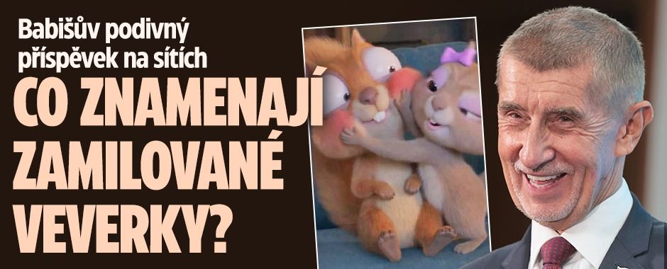 Babišův podivný příspěvek na sítích: Zamilované veverky?