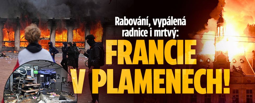 Protesty ve Francii sílí: Rabování, vypálená památka i mrtvý
