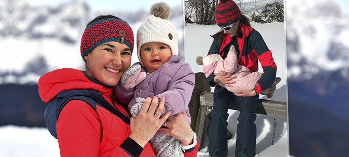 Bývalá mistryně světa ve slalomu Šárka Záhrobská vychovává malou dcerku Emu, které lyže rozhodně nejsou ani nebudou cizí
