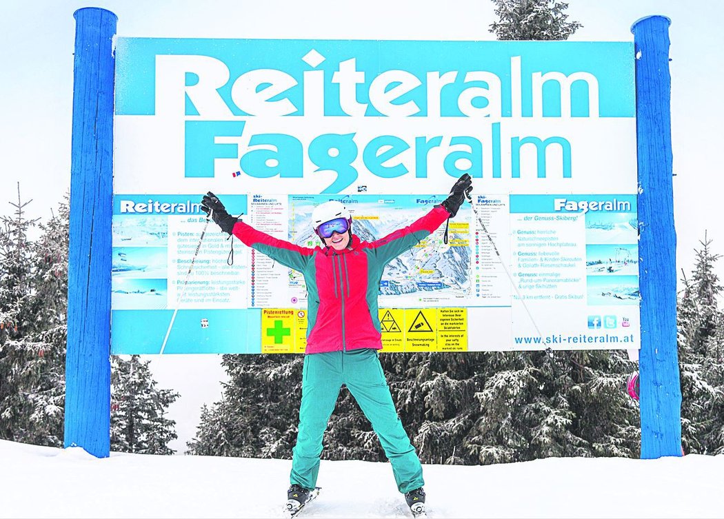 Šárka Strachová ve svém oblíbeném areálu Raiteralm v rakouském Schladmingu