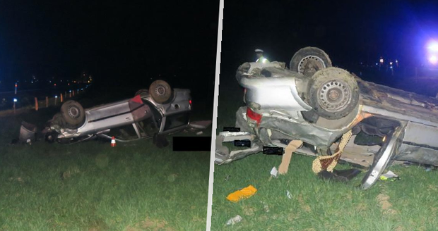 Na Strakonicku vylétl automobil ze silnice: Řidič (†47) byl na místě mrtev.