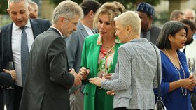 Slavnostní otevření zrekonstruované zahrady Strakovy akademie: Šéf Senátu Miloš Vystrčil (ODS) (31.8.2022)