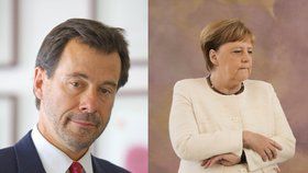 Neurolog Martin Jan Stránský a německá kancléřka Angela Merkelová