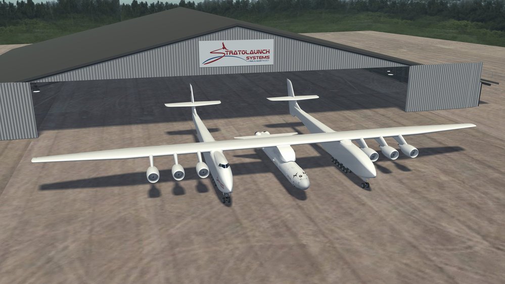 Stratolaunch startuje a přistává jako běžné letadlo