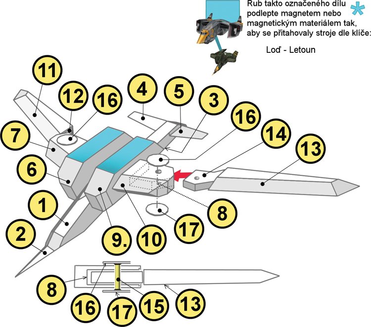 Vystřihovánka letounu Stratos Remora: Návod na slepení