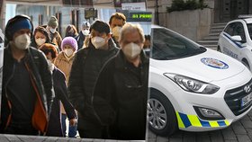 Pražští strážníci ve čtvrtek zaznamenali 187 lidí bez respirátoru
