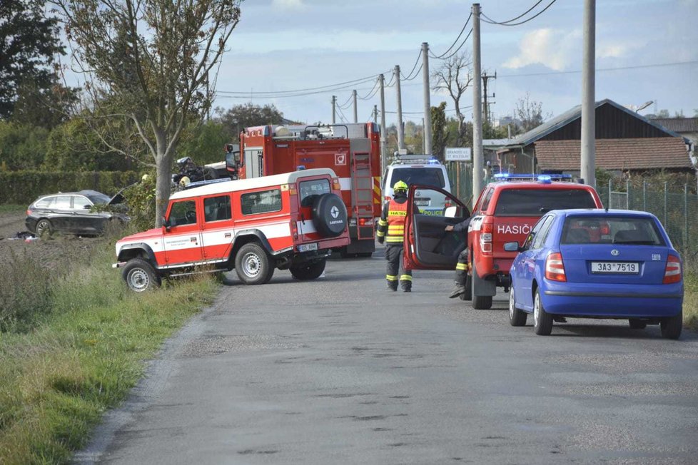 V Brandýse nad Labem se srazilo osobní auto s náklaďákem.