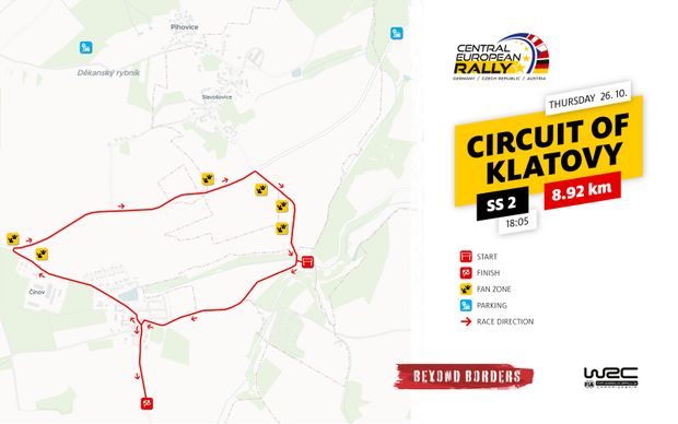 Mapa 2. RZ Středoevropské rally 2023 Mapa 2. RZ Středoevropské rally 2023