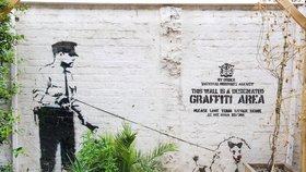 Street art v londýnské části Shoreditch Autor: Banksy
