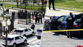 Nehoda u amerického kongresu: Zranění jsou dva policisté, řidič byl postřelen.