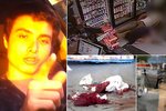 Děsivá nahrávka ukazuje moment, kdy šílený Elliot Rodger (vlevo) začal střílet v obchodě a zabil mladého nadějného studenta (vpravo).