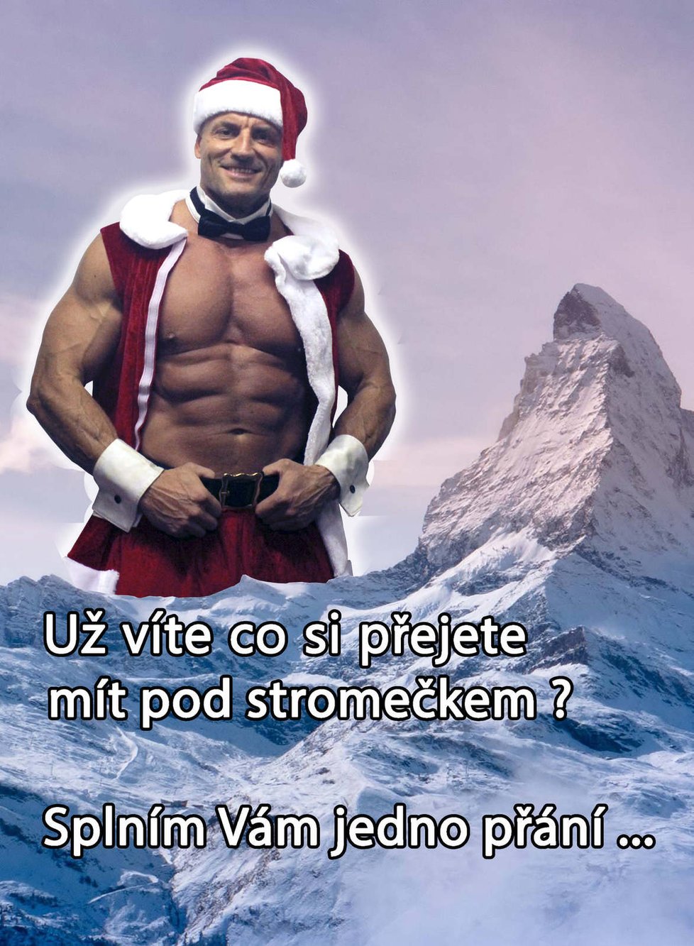 Rajcovní Santa Claus v podání Rockyho