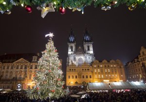 Rozsvícení vánočního stromu na Staroměstském náměstí v Praze - 2016