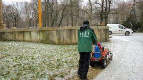 Ve Stromovce se zbavují plevele díky speciálnímu stroji, který produkuje infračervené záření.