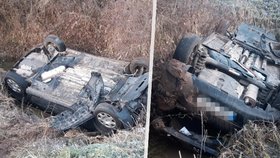 Nehoda osobního auta u Struhařova.