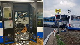 Mnoho zraněných po srážce vlaku s autobusem ve Struhařově:  Výstražná světla fungovala, potvrdila policie