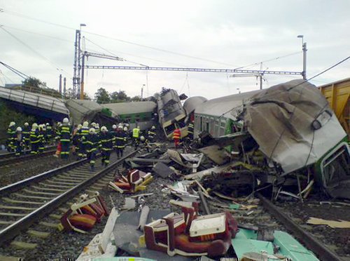 Železniční neštěstí u Studénky na Novojičínsku.