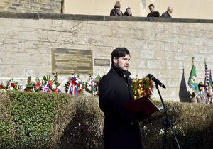 Na Hradčanech se vzpomínalo na studentský pochod proti komunistům, který proběhl přesně před 70 lety.