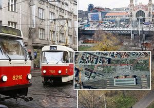 Rada hlavního města schválila návrh studie, který počítá s výstavbou tramvajové trati z Václavského náměstí na hlavní nádraží.